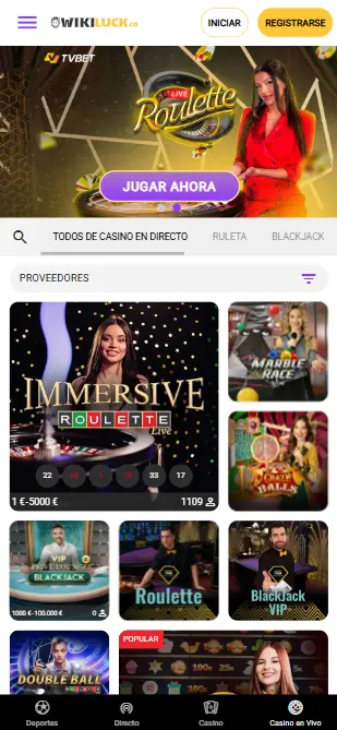 Wikiluck-casino en vivo