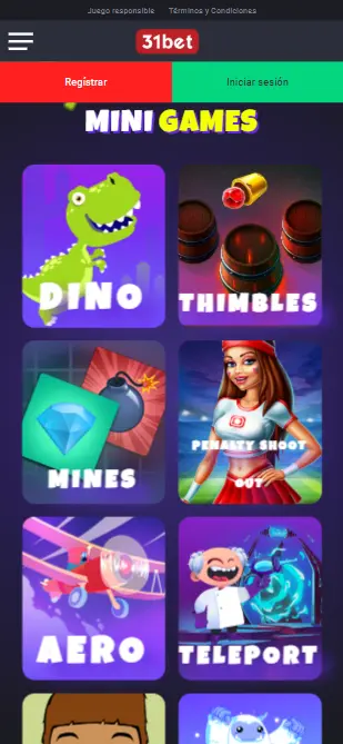 31 bet mini juegos