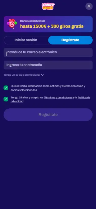 Candyspinz registrarse