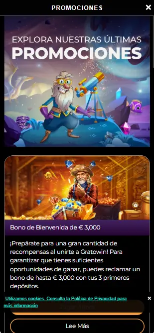 GratoWin promociones
