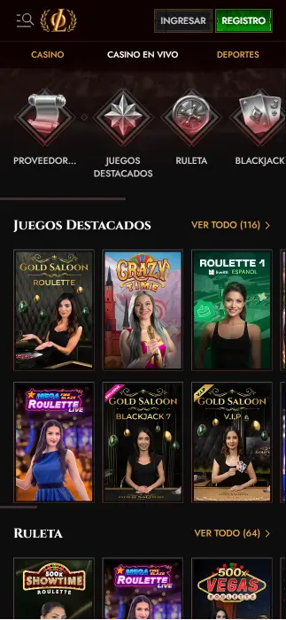 Legiano casino en vivo