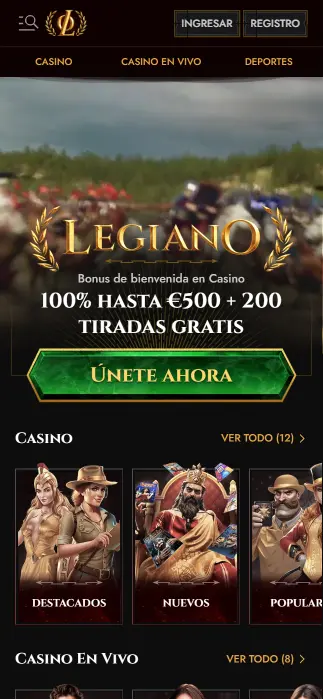 Legiano casino reseña