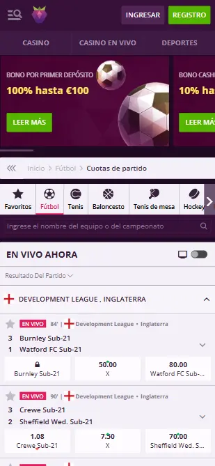 Malina casino apuestas en vivo