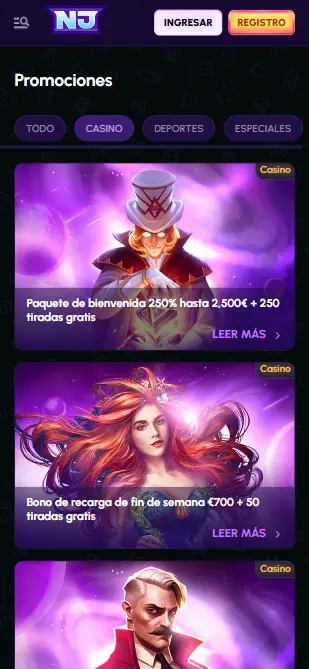 NovaJackpot promociones