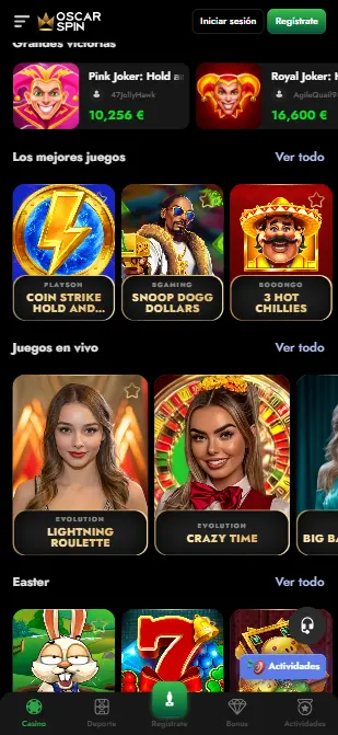 Oscarspin-juegos