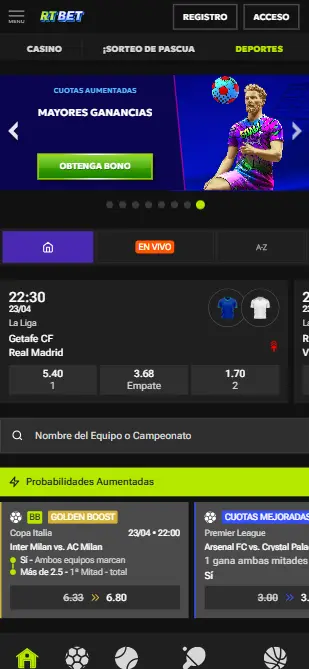RTbet apuestas deportivas