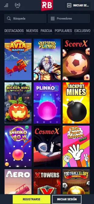 Rabona juegos instantaneos