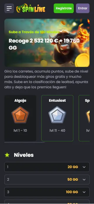 Spinline casino VIP program