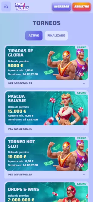 Spinrollz casino torneos
