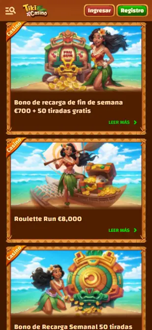 Tiki casino bonos