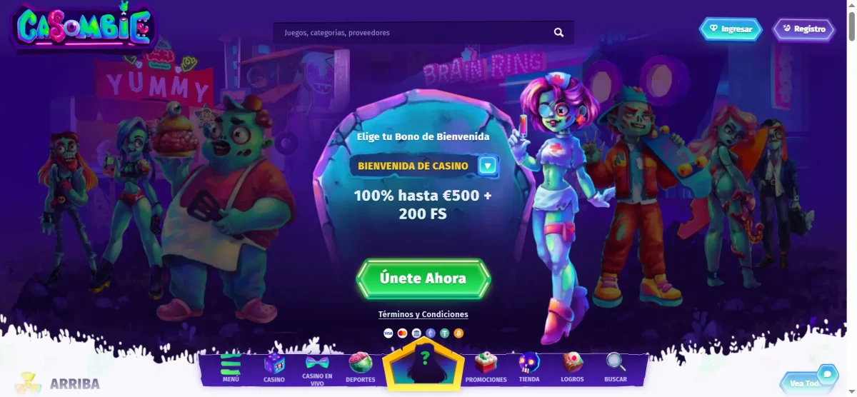 Casombie сasino confiable con licencia de Curazao