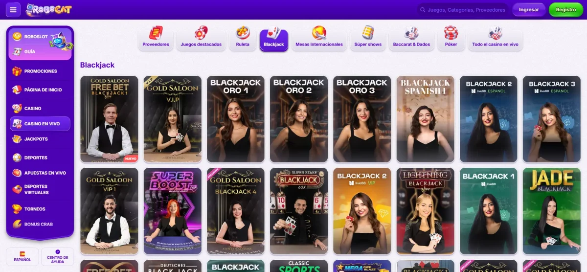 blackjack-en-vivo-en-RoboCat-Casino