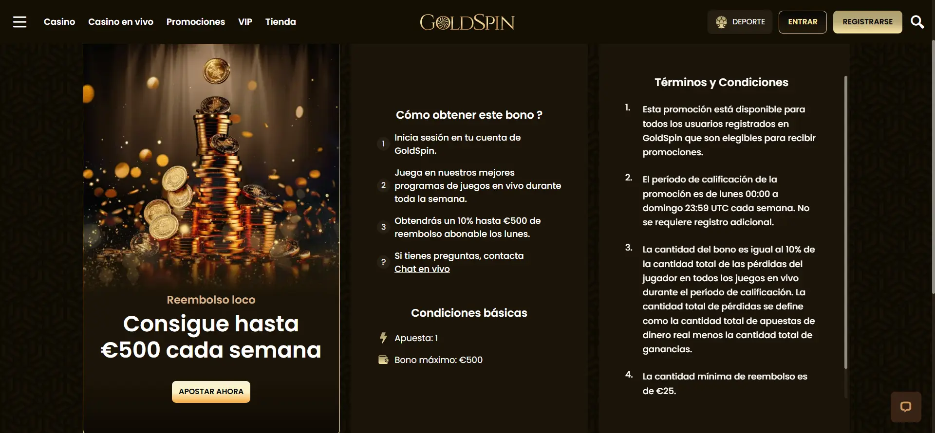 Goldspin-cashback