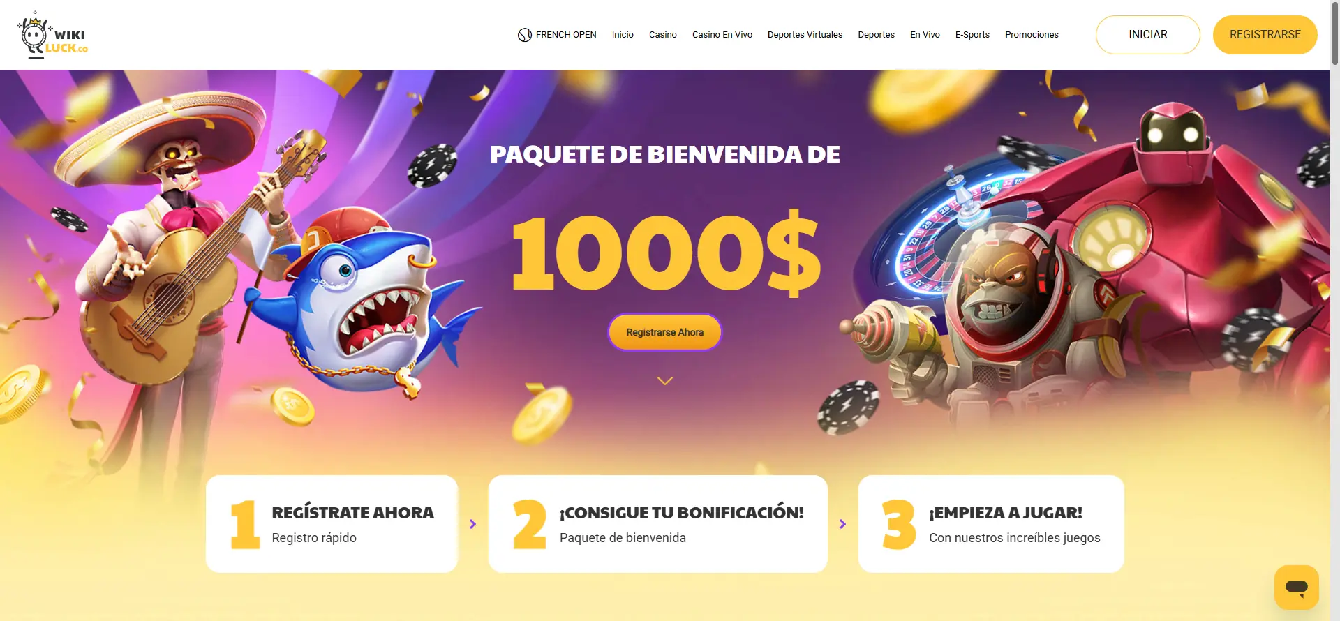 Wikiluck-bono-de-bienvenida