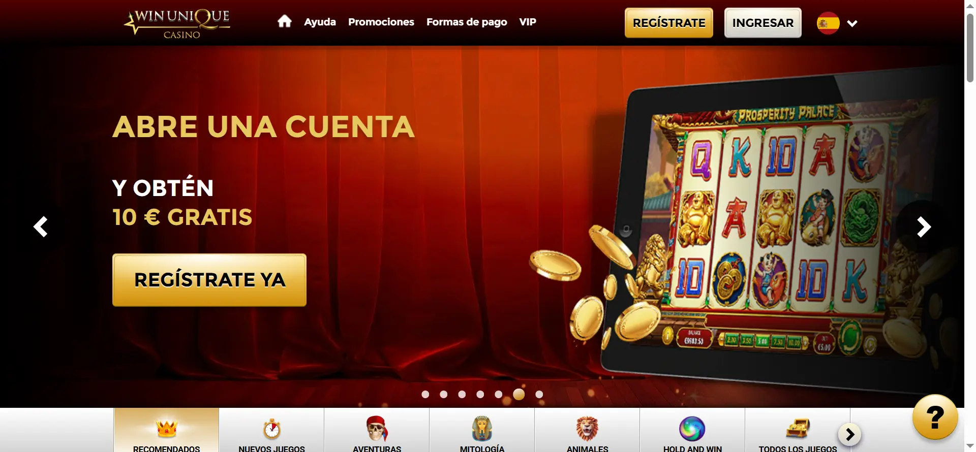 bono-sin-deposito-10-euro-de-Unique-casino