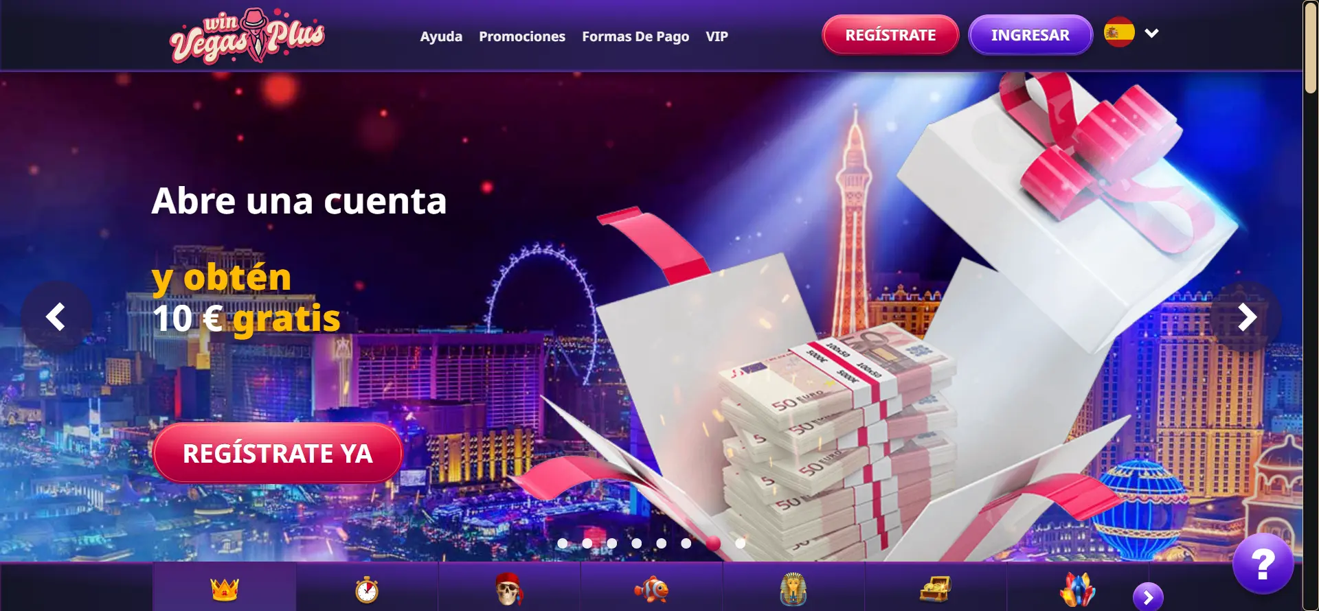 bono-sin-deposito-10-euro-de-Vegasplus-casino