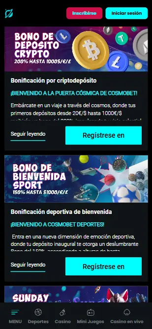 Cosmobet bonos
