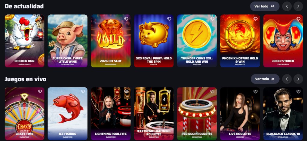 Catálogo de juegos de BDMbet Casino